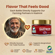 Organic Wellness Pure Saffron Kashmir Kesar 1 Gram Bottle