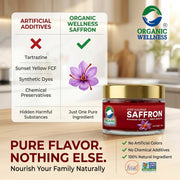 Organic Wellness Pure Saffron Kashmir Kesar 1 Gram Bottle