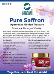 Organic Wellness Pure Saffron Kashmir Kesar 1 Gram Bottle