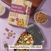 Organic Wisdom-Back to Roots Beetroot Ragi Pasta, 180 g | Millet Pasta | No Maida, No MSG, No Refined Oil | Rich in Calcium & Iron