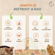 Organic Wisdom-Back to Roots Beetroot Ragi Pasta, 180 g | Millet Pasta | No Maida, No MSG, No Refined Oil | Rich in Calcium & Iron