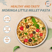 Organic Wisdom-Back to Roots Moringa Little Millet Macaroni, 180 g | Millet Pasta | No Maida, No MSG, No Refined Oil |Rich in Vitamin B & Antioxidants