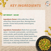 Organic Wisdom-Back to Roots Moringa Little Millet Macaroni, 180 g | Millet Pasta | No Maida, No MSG, No Refined Oil |Rich in Vitamin B & Antioxidants