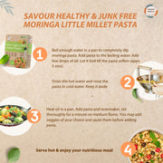 Organic Wisdom-Back to Roots Moringa Little Millet Macaroni, 180 g | Millet Pasta | No Maida, No MSG, No Refined Oil |Rich in Vitamin B & Antioxidants