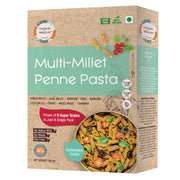 Organic Wisdom-Back to Roots Multi Millet Penne Pasta, 180 g | 9 Grain Millet Pasta | No Maida, No MSG, No Refined Oil| High Protein & Fiber