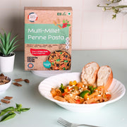 Organic Wisdom-Back to Roots Multi Millet Penne Pasta, 180 g | 9 Grain Millet Pasta | No Maida, No MSG, No Refined Oil| High Protein & Fiber
