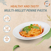 Organic Wisdom-Back to Roots Multi Millet Penne Pasta, 180 g | 9 Grain Millet Pasta | No Maida, No MSG, No Refined Oil| High Protein & Fiber