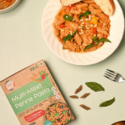 Organic Wisdom-Back to Roots Multi Millet Penne Pasta, 180 g | 9 Grain Millet Pasta | No Maida, No MSG, No Refined Oil| High Protein & Fiber