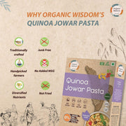 Organic Wisdom-Back to Roots Quinoa Jowar Macaroni, 180 g | Millet Pasta | No Maida | No MSG | No Refined Oil | High Protein & Fiber