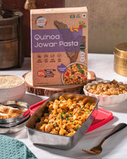 Organic Wisdom-Back to Roots Quinoa Jowar Macaroni, 180 g | Millet Pasta | No Maida | No MSG | No Refined Oil | High Protein & Fiber