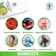 Organic Indus Papaya Leaf Powder | Pure Herbal Supplement for Digestion