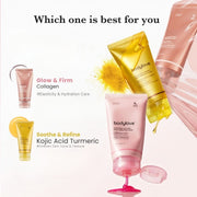 BodyLove Kojic Acid Turmeric Overnight Wrapping Peel Off Mask | Fades Dark Spots, Tan & Pigmentation