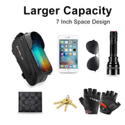 PROBEROS® Cycle Frame Bag, Bicycle Storage Bag with 6.5'' Waterproof TPU Touch Screen & Double Zipper Design, Cycle Mobile Holder Bag for All Phones Upto 6.5 Inches Cycle Accessories(Black-12)