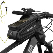 PROBEROS® Cycle Frame Bag, Bicycle Storage Bag with 6.5'' Waterproof TPU Touch Screen & Double Zipper Design, Cycle Mobile Holder Bag for All Phones Upto 6.5 Inches Cycle Accessories(Black-12)