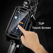 PROBEROS® Cycle Frame Bag, Bicycle Storage Bag with 6.5'' Waterproof TPU Touch Screen & Double Zipper Design, Cycle Mobile Holder Bag for All Phones Upto 6.5 Inches Cycle Accessories(Black-12)