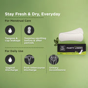 Pee Safe Panty Liners For Women Daily Use with Aloe Vera - 20 Liners | 185mm Long (Large Size) | Curvy Design For Extra Comfort | Cottony-Soft Surface| Keeps You Dry & Fresh All Day Long