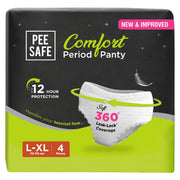 Pee Safe Comfort Period Panties | XL-XXL | 8 Panties | 360° Protection | 12 Hr Protection | Leak Proof | Overnight Comfort | Rash & Toxin Free | Seamless Fit