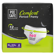 Pee Safe Comfort Period Panties | XL-XXL | 8 Panties | 360° Protection | 12 Hr Protection | Leak Proof | Overnight Comfort | Rash & Toxin Free | Seamless Fit