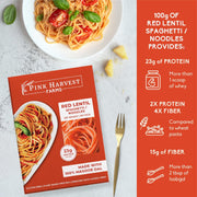 Pink Harvest Farms Red Lentil Spaghetti Noodles | No Rice - No Maida | Vegan | Gluten Free | High Protein | 200gm Pack