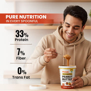 Pintola HIGH Protein ORGANIC JAGGERY Peanut Butter Crunchy 510g with 33g Protein & 7g Fiber, Whey Protein Peanut Butter, Gluten Free, Zero Added Salt, Cholesterol Free, 100% Roasted Peanuts