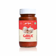Priya Garlic Pickle, 500g - Authentic Telugu Style Achar | Traditional South Indian Taste | Homemade Lahsun Achar | Tangy and Spicy| With Garlic Pieces and Mixed Spices| Glass Jar