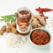 Priya Ginger Pickle With Garlic,500G-Authentic Telugu Style Adrak Achar|Traditional South Indian Taste|Homemade Andhra Pickles|Khatta Meetha|With Tamarind Paste,Jaggery&Mixed Spices|Glass Jar