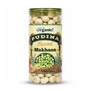 Oh So Organic Pudina Makhana 87g | Olive Oil Roasted Fox Nuts | Mint Flavoured Healthy Snack | Gluten Free Crunchy Makhana | Roasted Lotus Seeds Anytime Snack