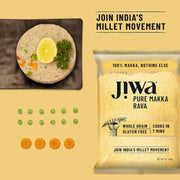 Jiwa Pure Makka Rava | 500 G | Cooks In 7 Minutes | Wholegrain | Broken Corn/Makki Rava | Gluten Free