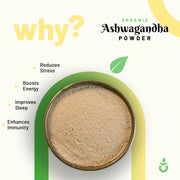 Pure Organio Organic Ashwagandha Powder NPOP Indian Organic