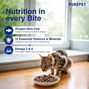 Purepet Adult Dry Cat Food Ocean Fish Flavour