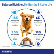 Purepet Adult Dry Dog Food 1kg | Chicken & Vegetable Flavour | Promotes Health & Vitality | Immune Support | Healthy Digestion | Nutrient Rich