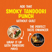 REPEAT GUD Vegan Tandoori Mayo | 100% Chemical Free | Soy Free | 50% Less Fat | 10x more Protein | No Refined Sugar | No Soy/ Palm Oil | Plant Based | Extra Creamy & Delicious With Cashew Milk & Pea Protein | Healthy Sauce For Kids | 180 gm