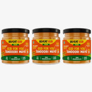 REPEAT GUD Vegan Tandoori Mayo | 100% Chemical Free | Soy Free | 50% Less Fat | 10x more Protein | No Refined Sugar | No Soy/ Palm Oil | Plant Based | Extra Creamy & Delicious With Cashew Milk & Pea Protein | Healthy Sauce For Kids | 180 gm