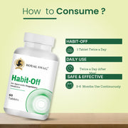 ROYAL SWAG Ayurvedic & Natural Habit Off Tablets for Quit Smoking Tablets (60 Count) 100% Nicotine Free and Tobacco Free For De Addiction | Stop Smoking Aids | All Natural Ingredients