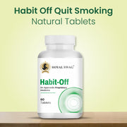 ROYAL SWAG Ayurvedic & Natural Habit Off Tablets for Quit Smoking Tablets (60 Count) 100% Nicotine Free and Tobacco Free For De Addiction | Stop Smoking Aids | All Natural Ingredients