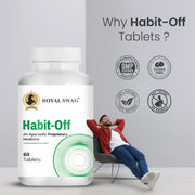 ROYAL SWAG Ayurvedic & Natural Habit Off Tablets for Quit Smoking Tablets (60 Count) 100% Nicotine Free and Tobacco Free For De Addiction | Stop Smoking Aids | All Natural Ingredients
