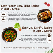 Laajawab All-in-One Paneer & Vegetables Barbeque Seasoning Rub for Superfast Cooking in 2 Steps | With Oregano & Parsley, Perfect for BBQ/Tikka/Fry | No MSG, No Gluten; 130gm Pack