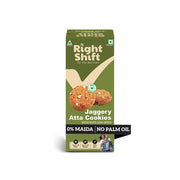Right Shift Jaggery Atta Cookies, 120g| No Palm oil, Made with Butter | 0% Maida, Refined Sugar| With Goodness of 6 Nuts & Seeds| Anytime Snack