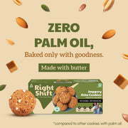 Right Shift Jaggery Atta Cookies, 120g| No Palm oil, Made with Butter | 0% Maida, Refined Sugar| With Goodness of 6 Nuts & Seeds| Anytime Snack