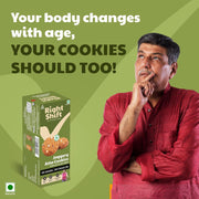 Right Shift Jaggery Atta Cookies, 120g| No Palm oil, Made with Butter | 0% Maida, Refined Sugar| With Goodness of 6 Nuts & Seeds| Anytime Snack