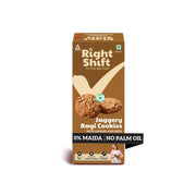 Right Shift Jaggery Ragi Cookies, 100g | No Palm Oil, No Maida, No Refined Sugar, Sugar Free Cookies | High Fibre Digestive Biscuits | Guilt Free Snacks for Adults