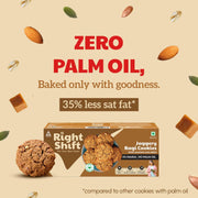 Right Shift Jaggery Ragi Cookies, 100g | No Palm Oil, No Maida, No Refined Sugar, Sugar Free Cookies | High Fibre Digestive Biscuits | Guilt Free Snacks for Adults
