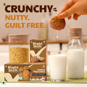 Right Shift Jaggery Ragi Cookies, 100g | No Palm Oil, No Maida, No Refined Sugar, Sugar Free Cookies | High Fibre Digestive Biscuits | Guilt Free Snacks for Adults