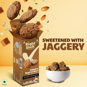 Right Shift Jaggery Ragi Cookies, 100g | No Palm Oil, No Maida, No Refined Sugar, Sugar Free Cookies | High Fibre Digestive Biscuits | Guilt Free Snacks for Adults