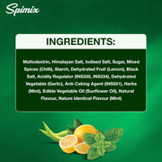 SPIMIX Nimbu Mirch Pudhina Seasoning | 120g | Made Healthier with Vitamin B12 & D and Himalayan Pink Salt| Tangy & Spicy Chaat Masala for Snacks, Fruits, Salads & Everyday Cooking