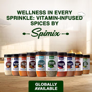 SPIMIX Nimbu Mirch Pudhina Seasoning | 120g | Made Healthier with Vitamin B12 & D and Himalayan Pink Salt| Tangy & Spicy Chaat Masala for Snacks, Fruits, Salads & Everyday Cooking
