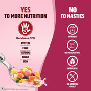 Saffola Muesli Fruit & Nut Berry Crunch with Flavour Pops, 700 gm | 15 in 1 Fruit and Nuts, Seeds, Millet & more | Cereals for breakfast rich in wholegrain, protein, fibre