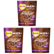 Saffola Muesli Choco Crunch with Flavour Pops, 185 gm | 15 in 1 Fruit and Nuts, Seeds, Millet & more | Cereals for breakfast rich in wholegrain, protein, fibre