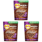 Saffola Muesli Choco Crunch with Flavour Pops, 185 gm | 15 in 1 Fruit and Nuts, Seeds, Millet & more | Cereals for breakfast rich in wholegrain, protein, fibre