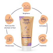 Sanfe Hair Removal Gel- 100ml with Aloe Vera & Coconut Extracts